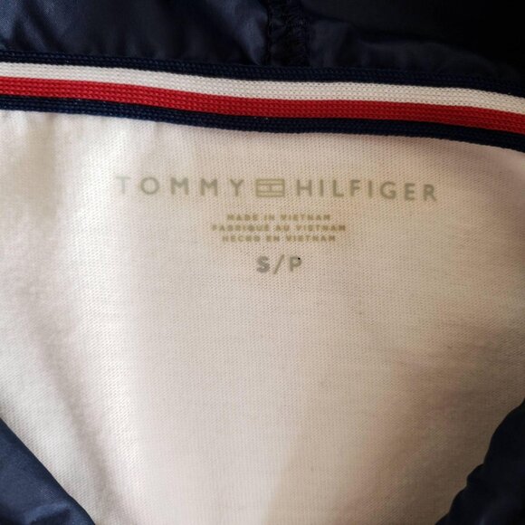 Tommy Hilfiger Crop Pullover Womens Size Small White Blue Drawstring Waist - Picture 5 of 7